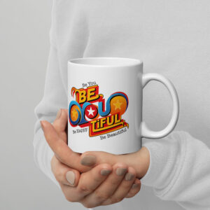 Be 'you' tiful - White glossy mug